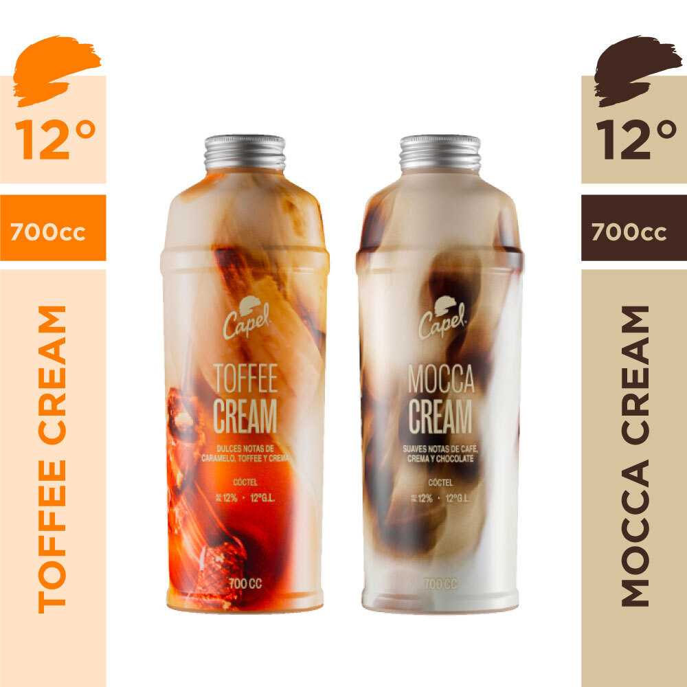 Capel toffee cream 700 ml + capel mocca cream 700 ml