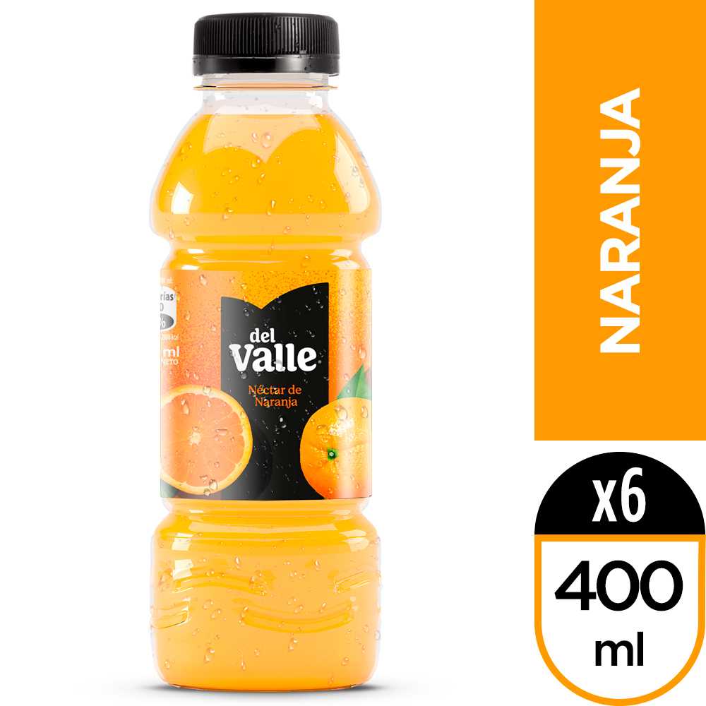Del valle naranja 6 x 400 ml