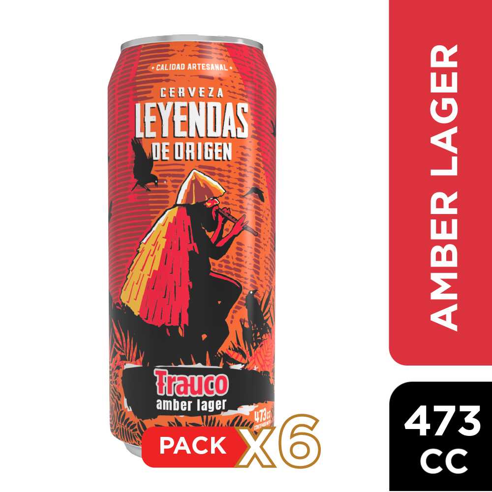 Cerveza leyendas de origen trauco 6 x 473 cc
