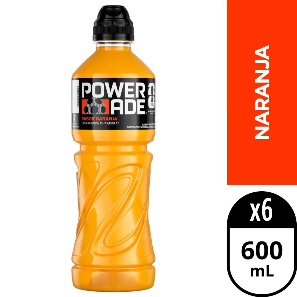 Powerade naranja 6 x 600 ml