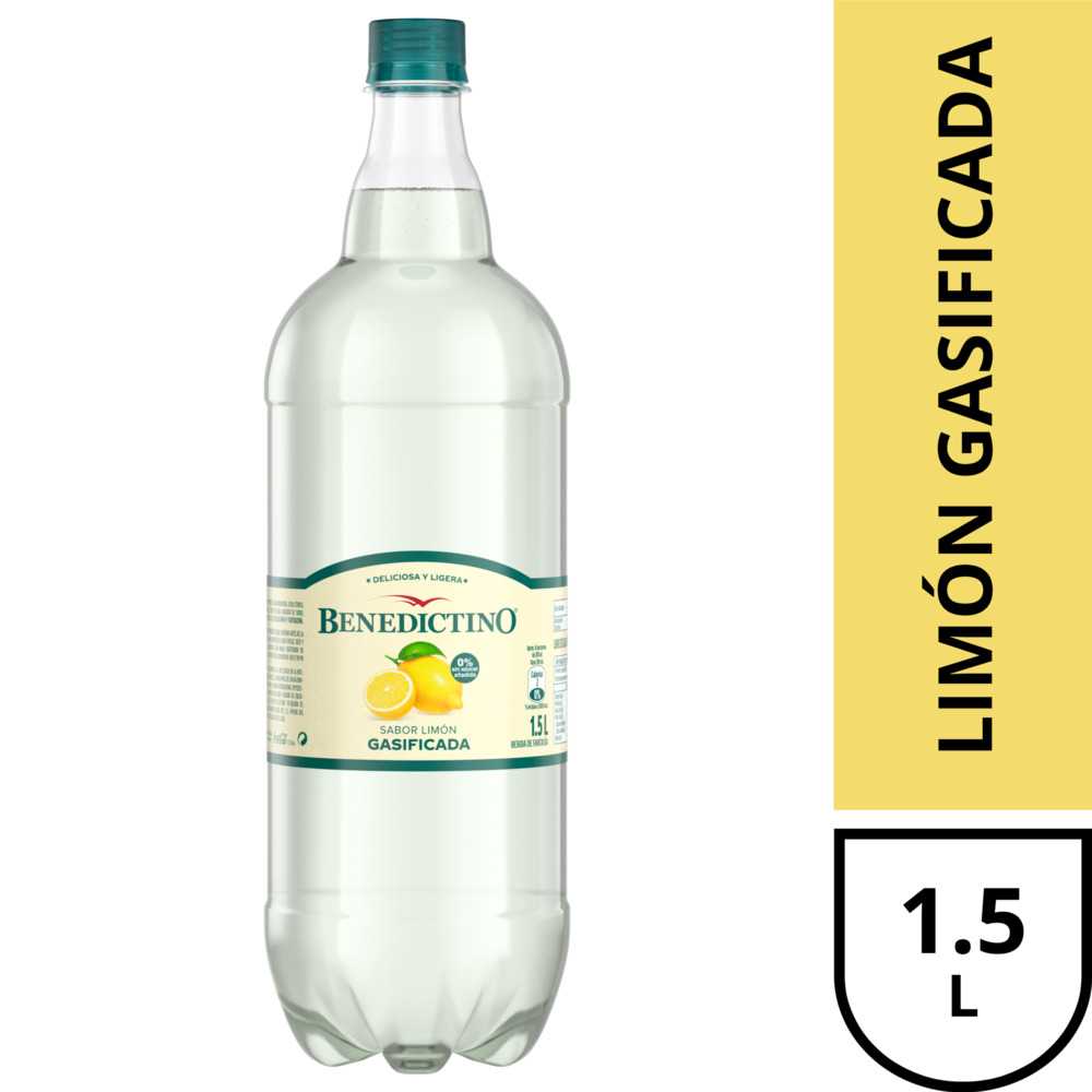 Benedictino gasificada limón 1,5 lt