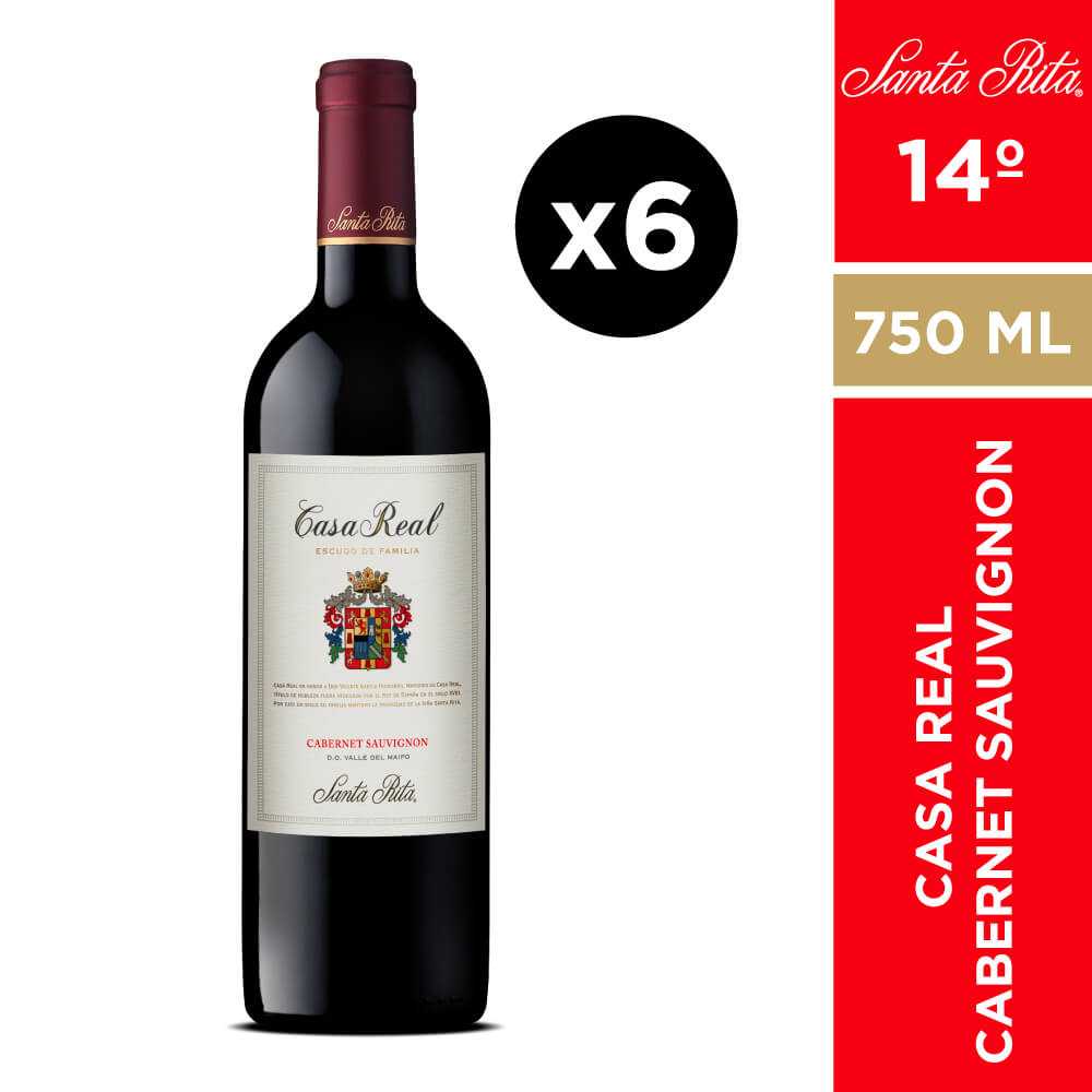 Vino casa real escudo de familia cabernet sauvignon 6 x 750 ml