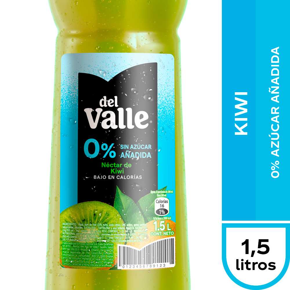 Del valle sin azúcar añadida kiwi 1,5 lt