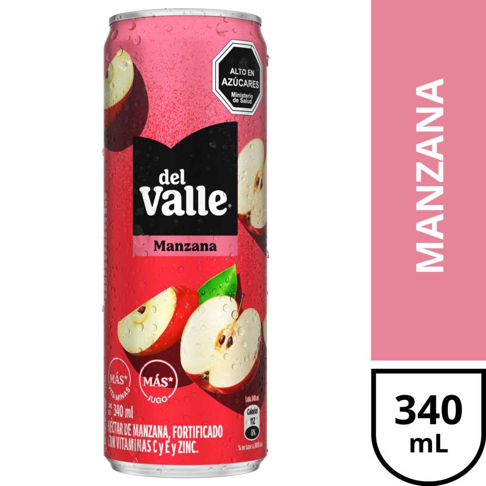 Del valle lata manzana 340 ml