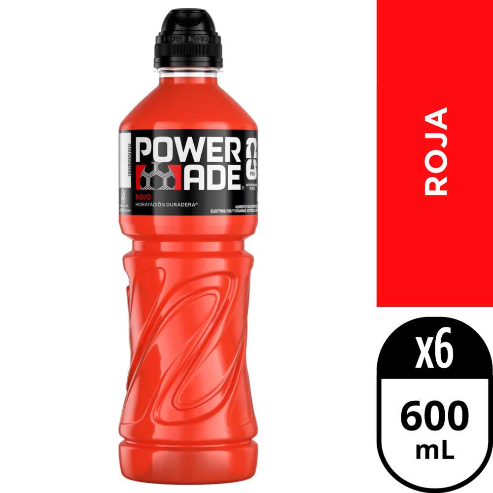 Powerade rojo 6 x 600 ml