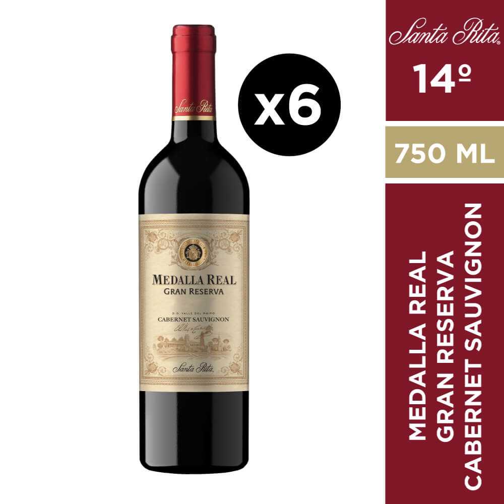 Vino medalla real cabernet sauvignon 6 x 750 ml