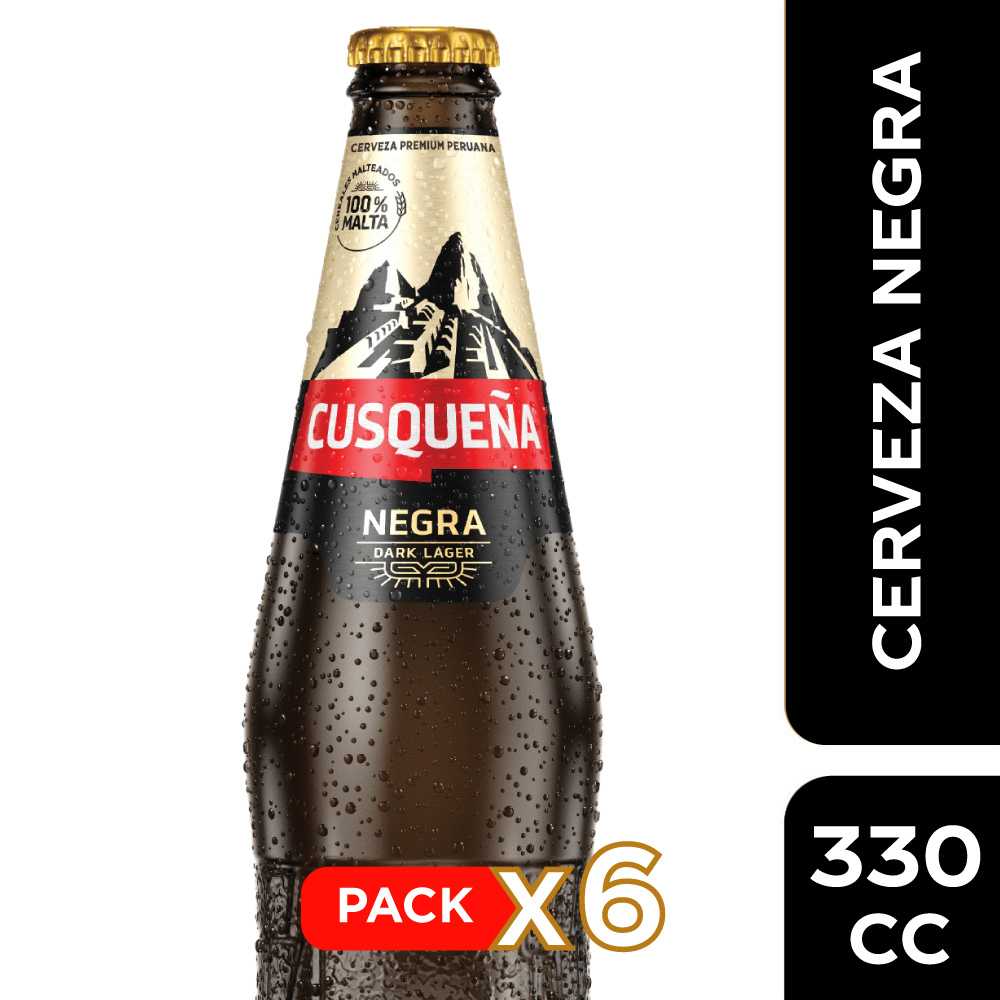 Cerveza cusqueña negra 6 x 330 cc