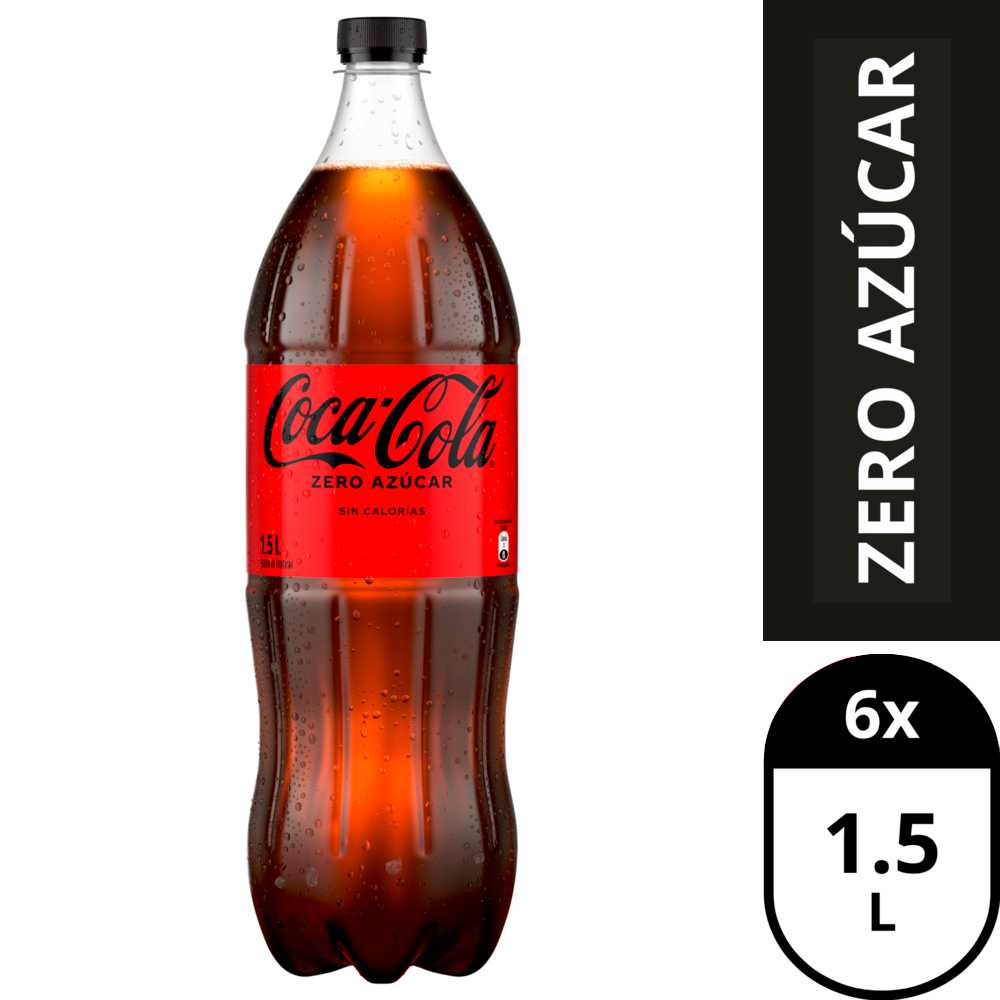 Coca-cola zero azucar 6 x 1,5 lt