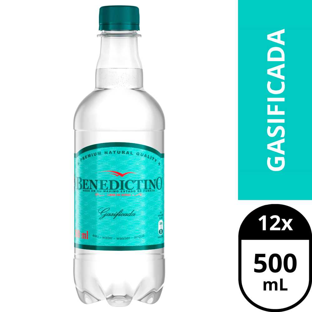 Benedictino con gas 12 x 500 ml