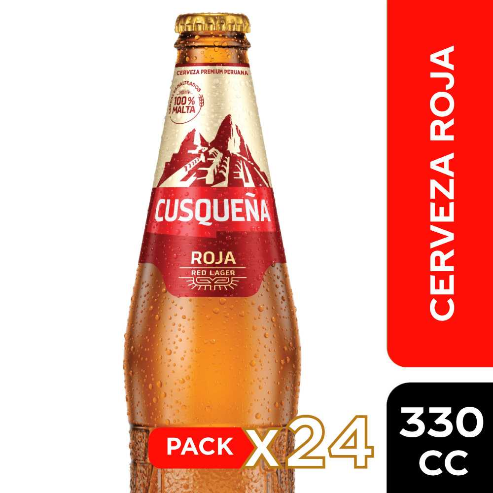 Cerveza cusqueña roja 24 x 330 cc