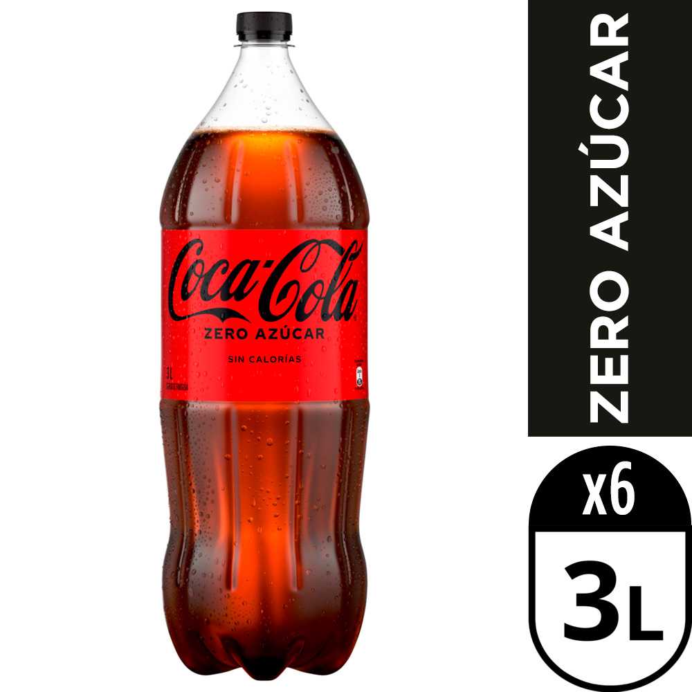Coca-cola zero azúcar 6 x 3 lt