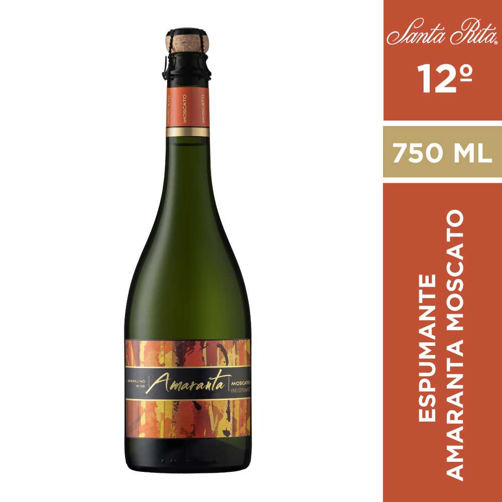 Espumante amaranta moscato vidrio 750 cc