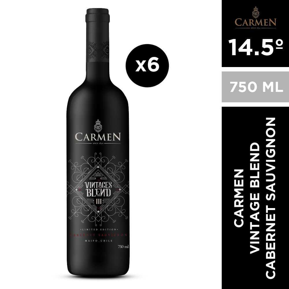 Vino carmen vintages blend cabernet sauvignon 6 x 750 ml