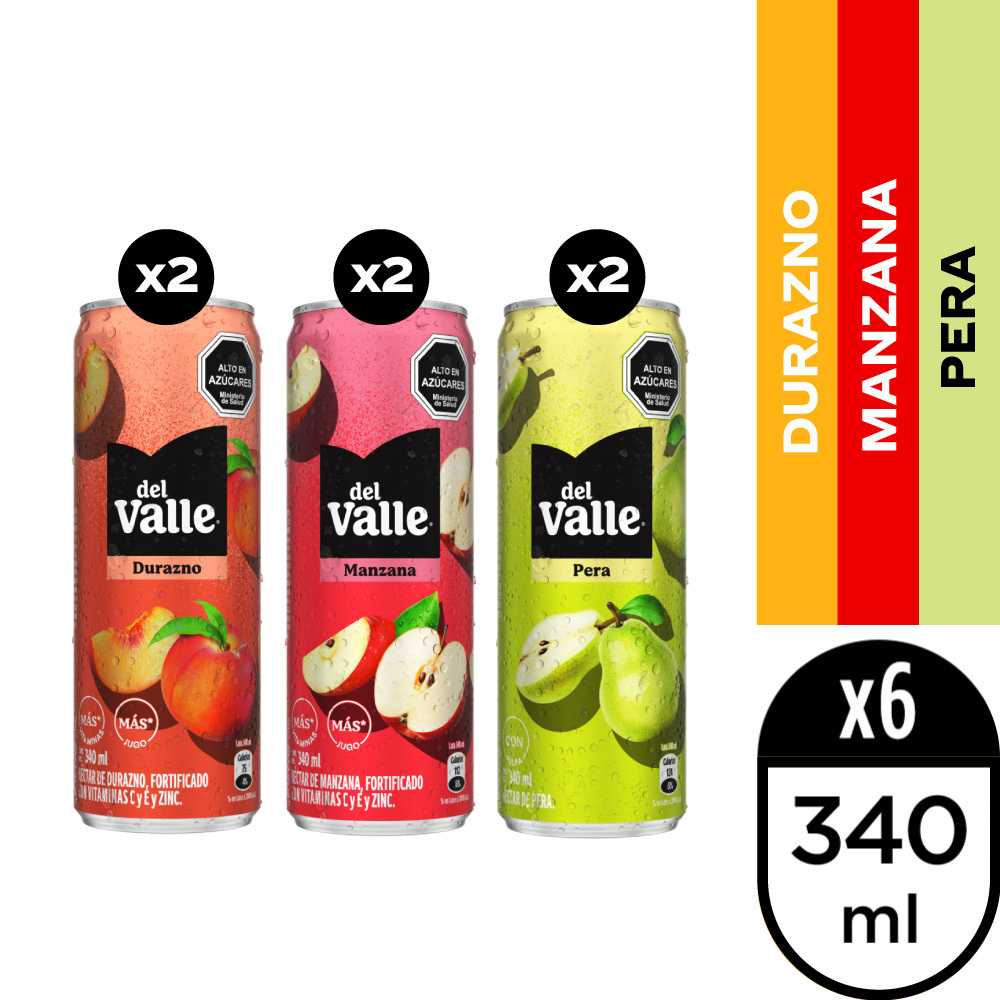 Del valle mix latas 6 x 340 ml