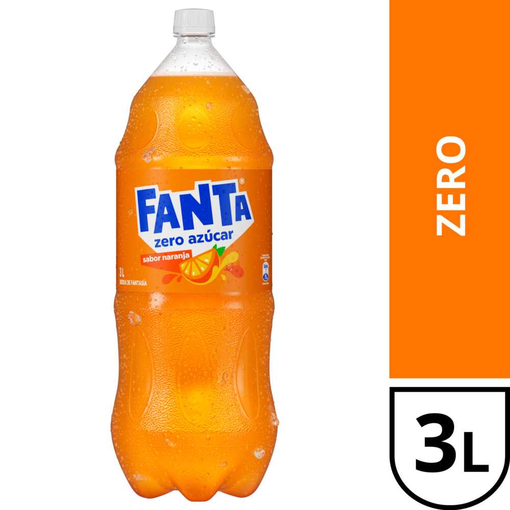Fanta zero azúcar naranja 3 lt