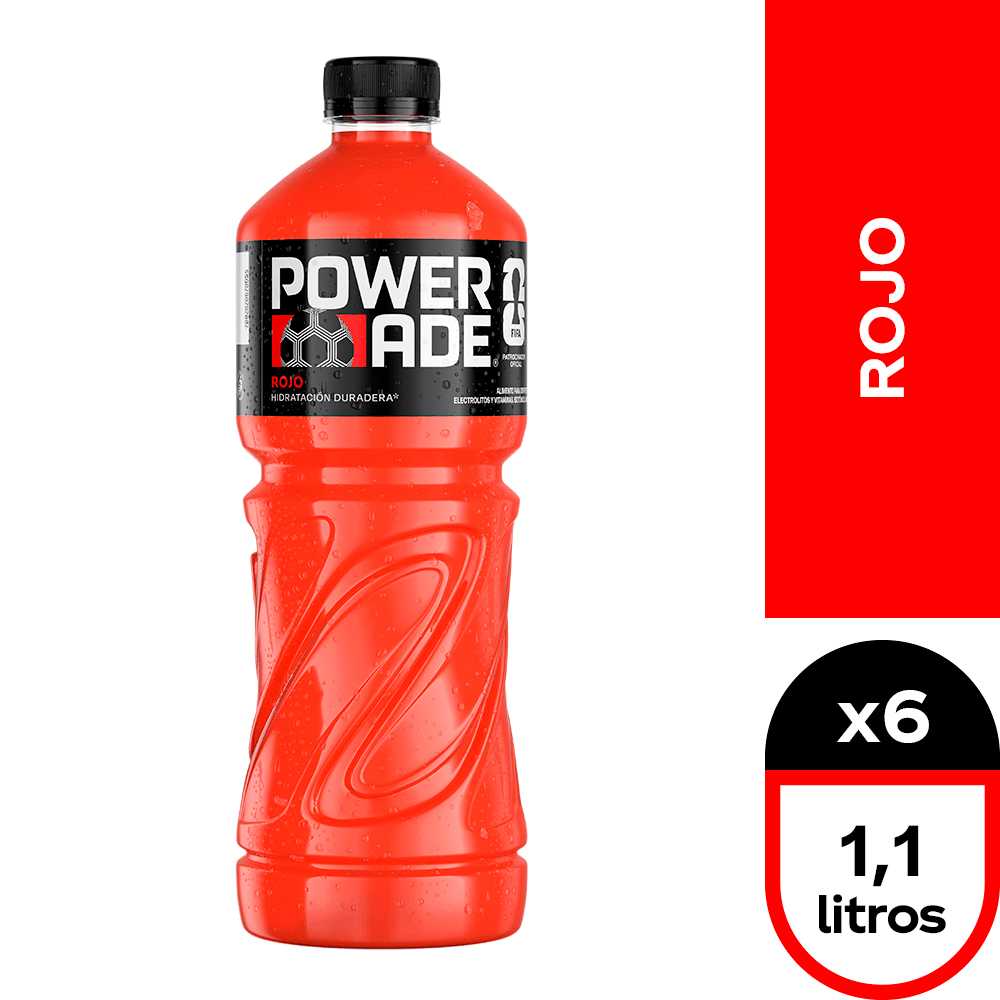 Powerade rojo 6 x 1.1 lt