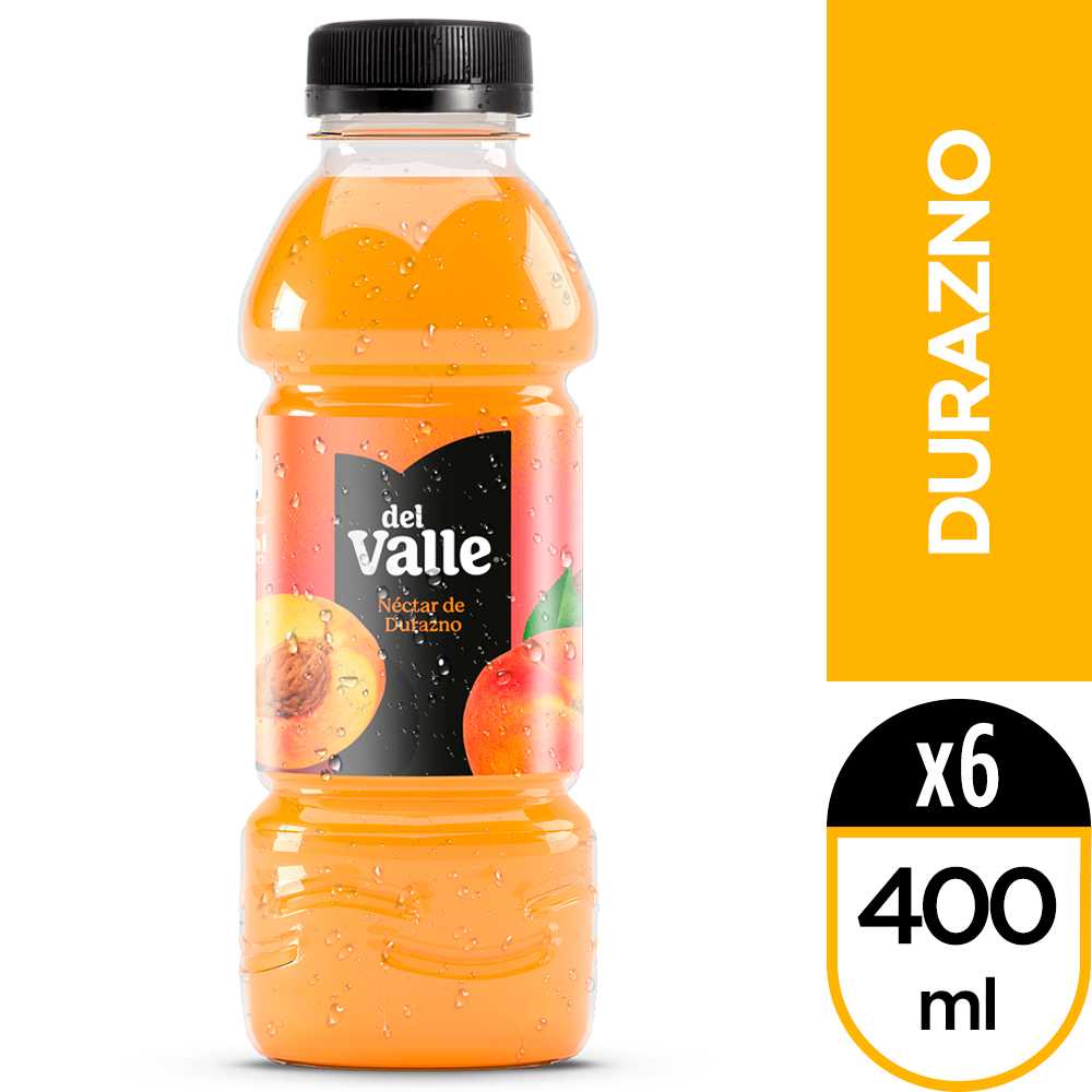 Del valle durazno 6 x 400 ml