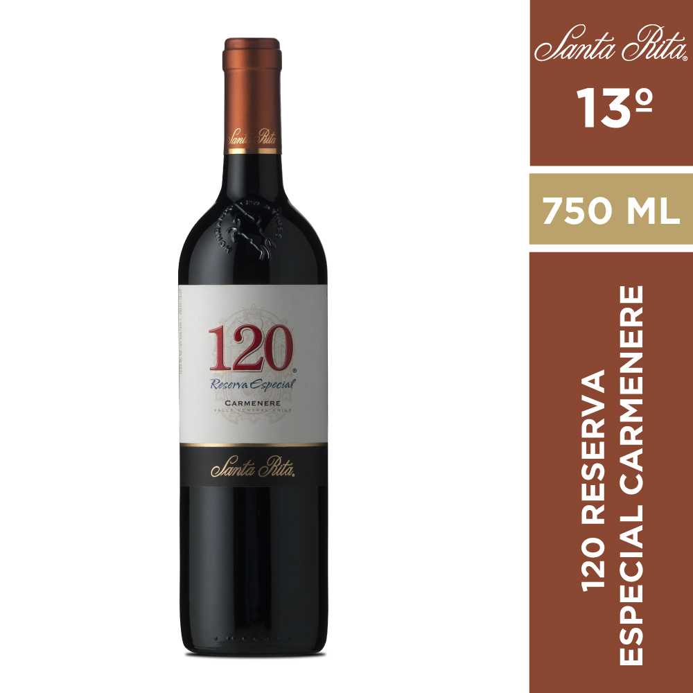 Vino 120 reserva especial carmenere 750 ml