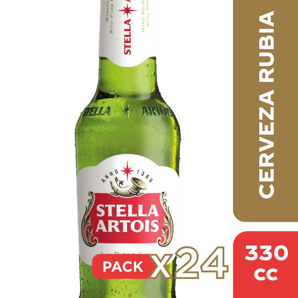 Cerveza stella artois botellin 24 x 330 cc