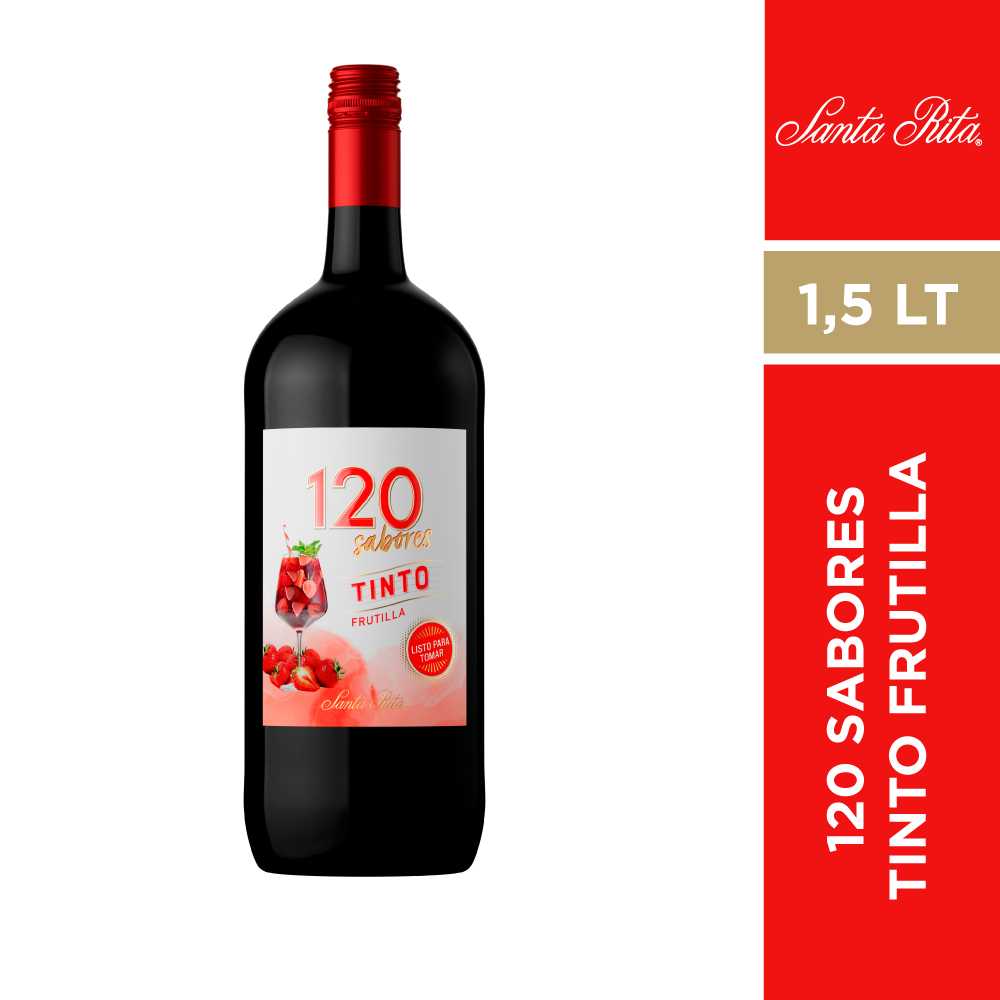 Vino 120 sabores tinto frutilla 1,5 lt
