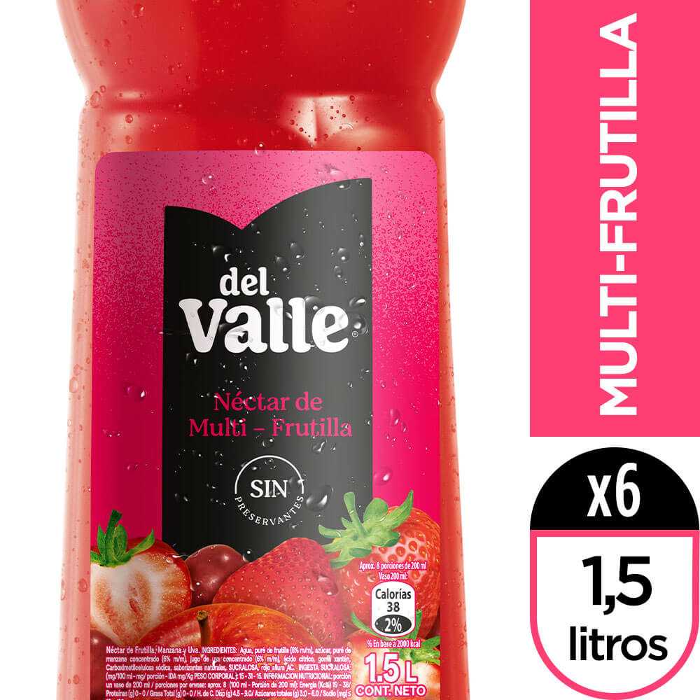 Del valle frutilla 6 x 1,5 lt