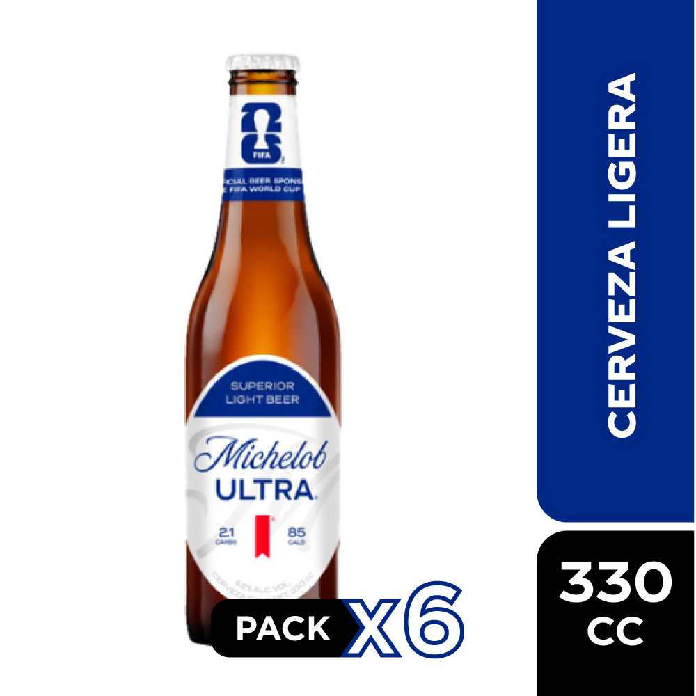 Cerveza michelob ultra botella 6 x 330 cc