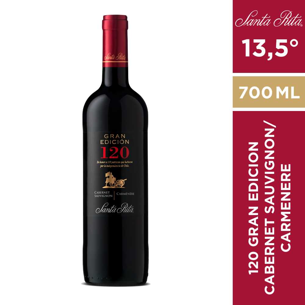 Vino 120 gran edicion cabernet sauvignon - carmenere 12 x 700 ml