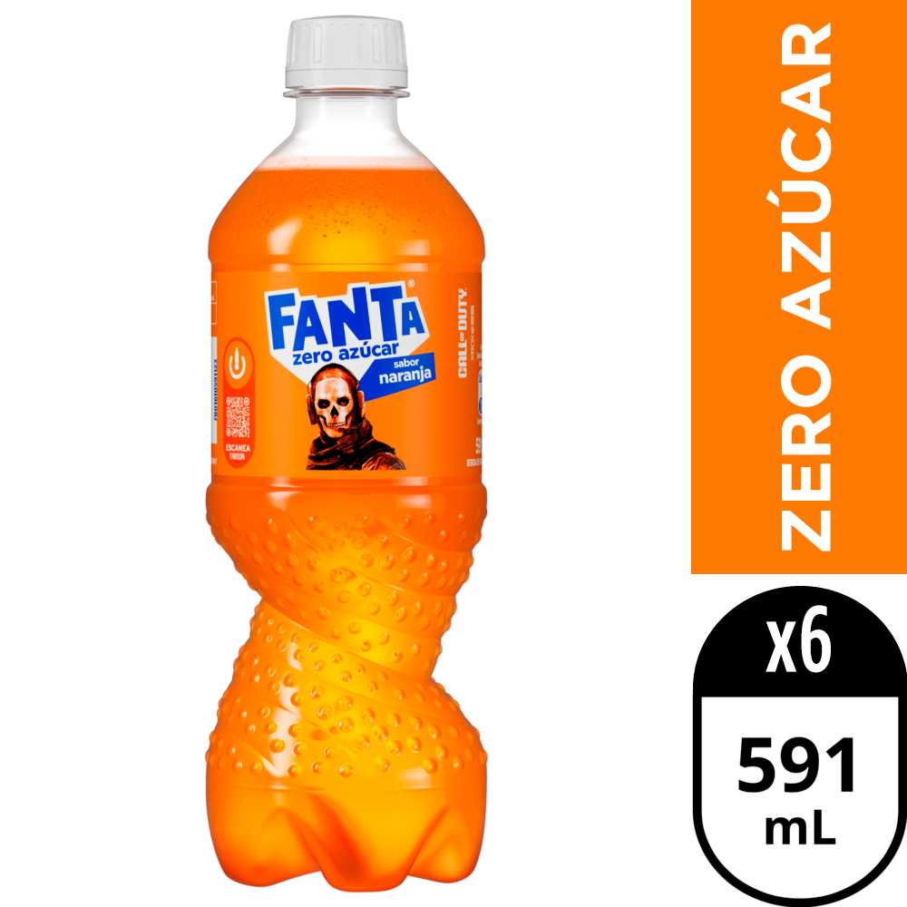 Fanta zero azúcar 6 x 591 ml