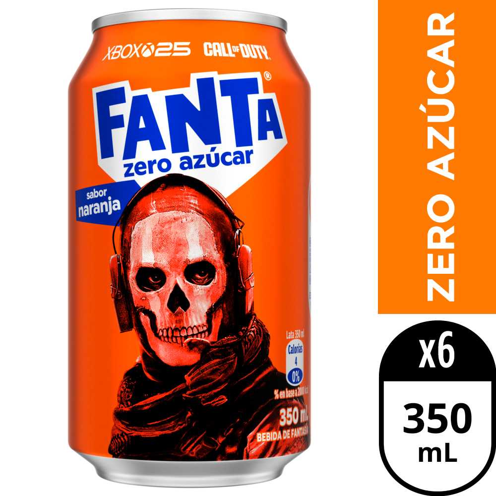 Fanta zero azúcar 6 x 350 ml