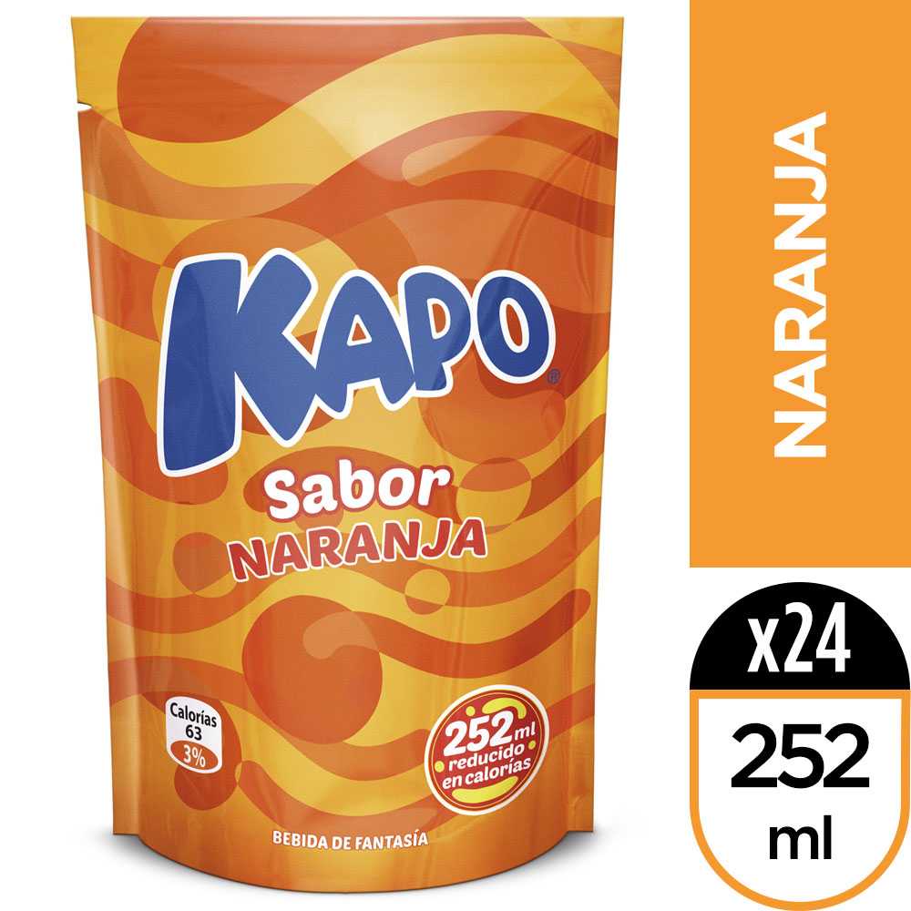 Kapo reducido en calorías naranja 24 x 252 ml