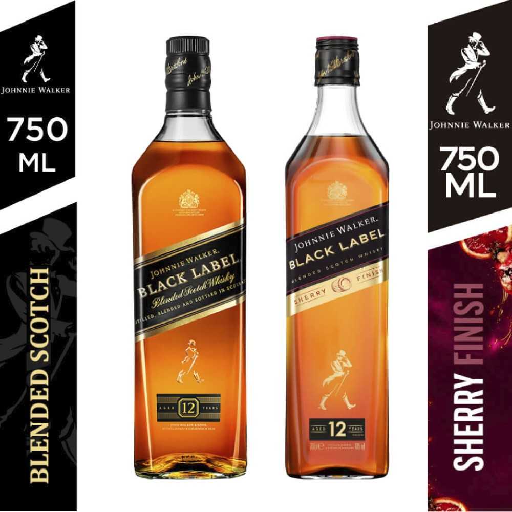 Johnnie walker sherry 750 ml + johnnie walker black label 750 ml