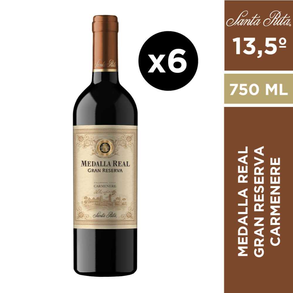 Vino medalla real carmenere 6 x 750 ml