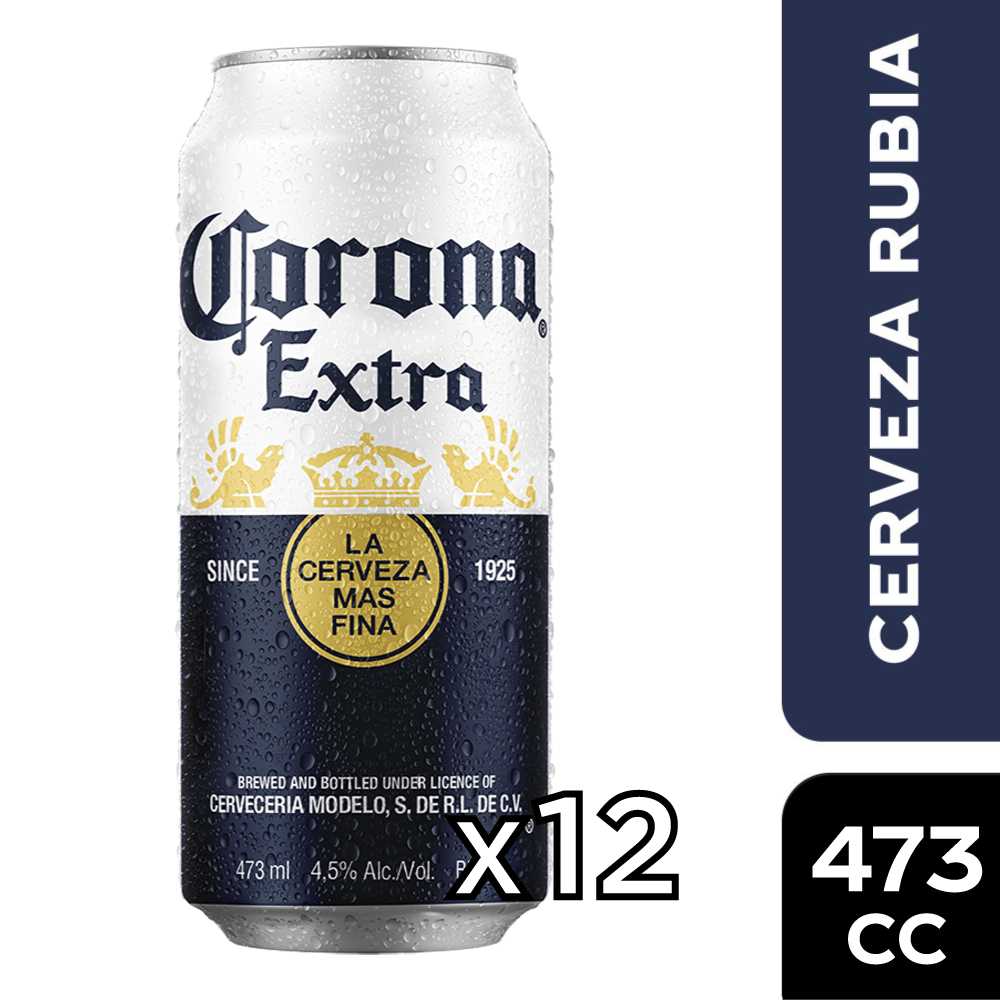 Cerveza corona lata 4,5° 12 x 473 cc