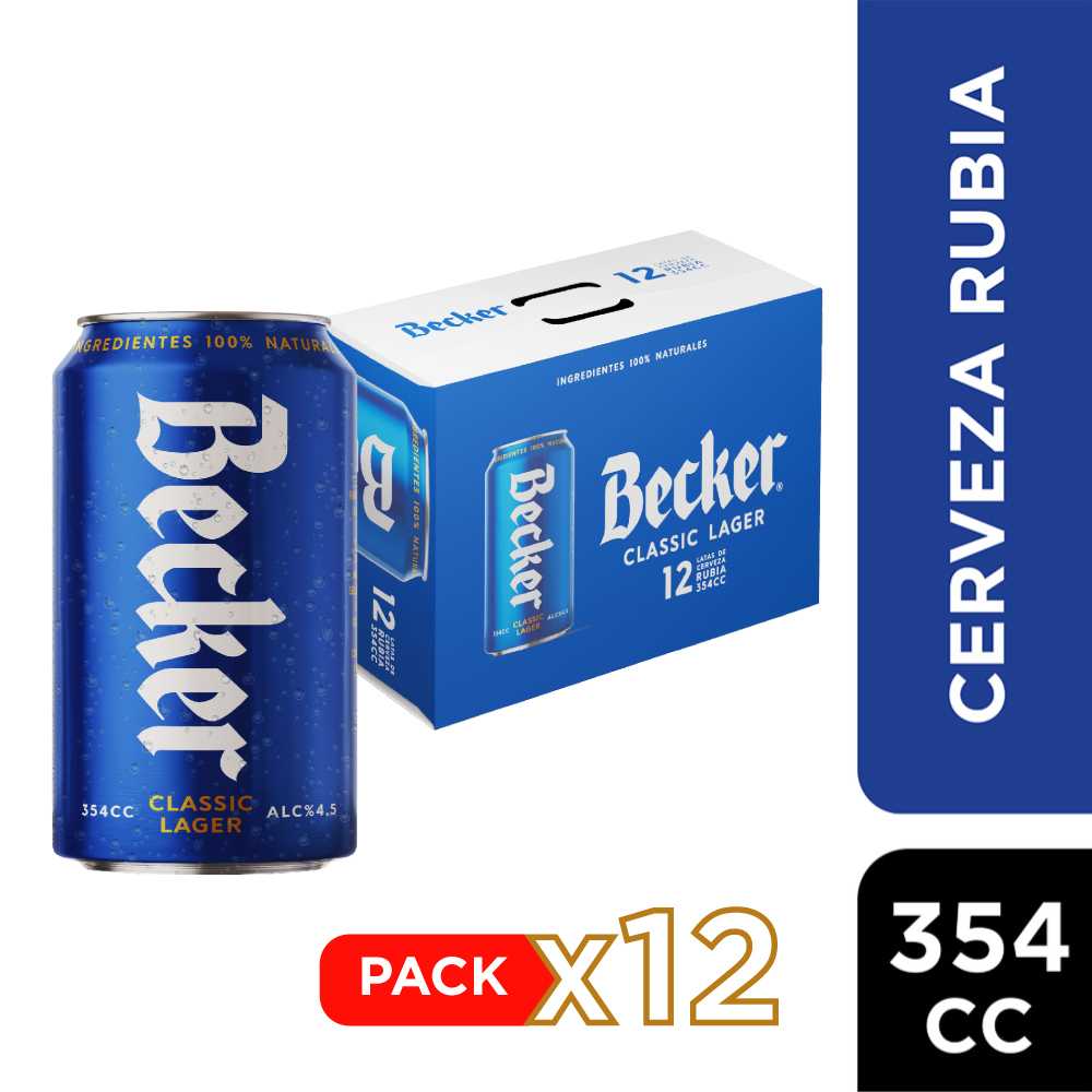 Cerveza becker lata 12 x 354 cc