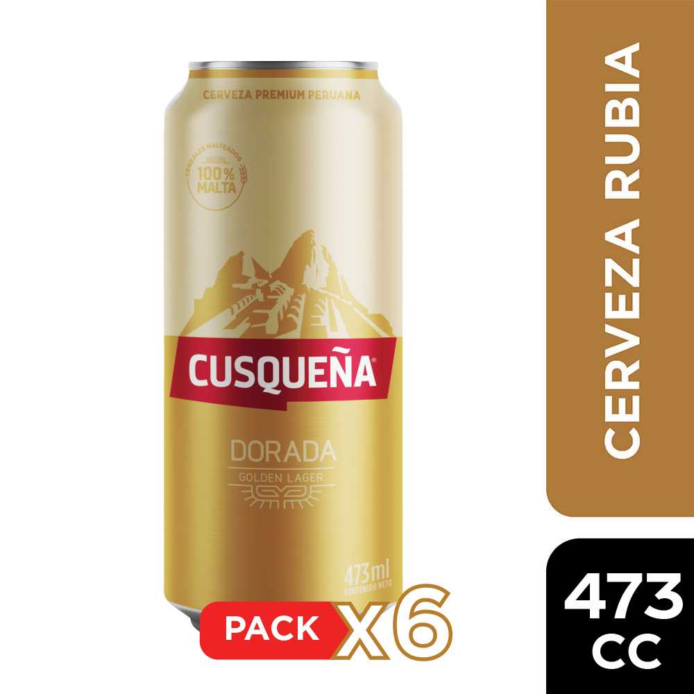 Cerveza cusqueña lata 6 x 473 cc