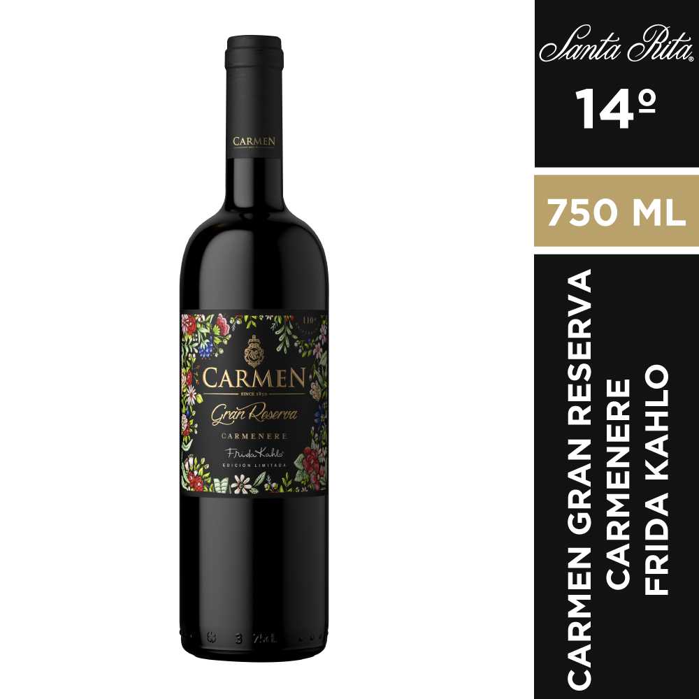 Vino carmen gran reserva frida kahlo carmenere 750 ml