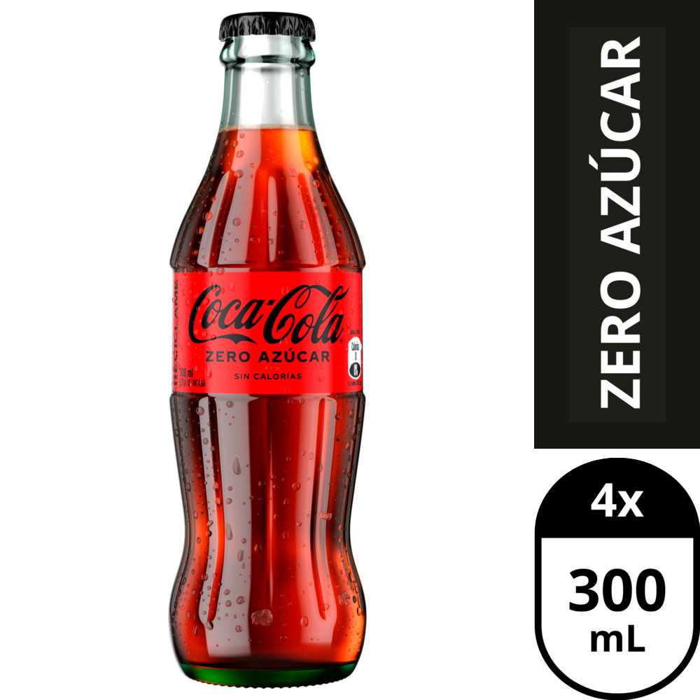 Coca-cola zero azúcar  4 x 300 ml
