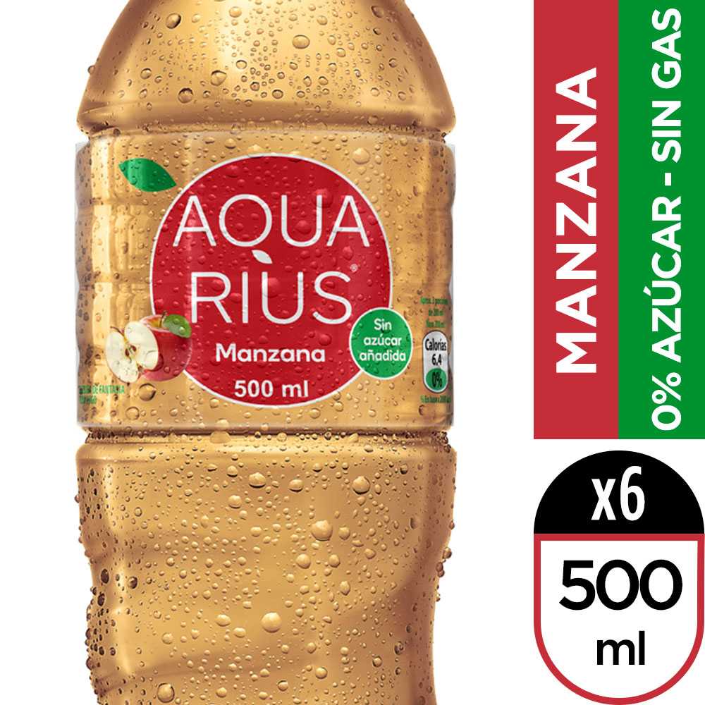Aquarius manzana 6 x 500 ml