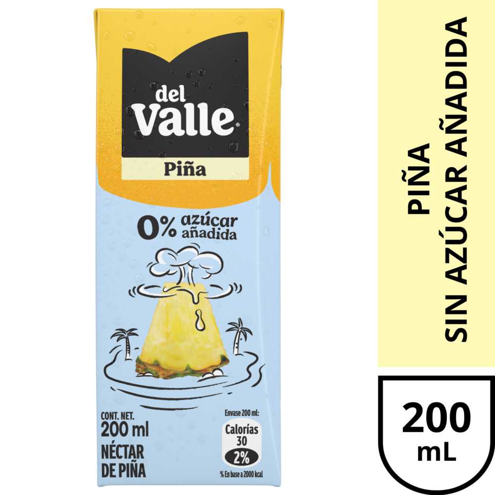 Del valle sin azúcar añadida piña 6 x 200 ml