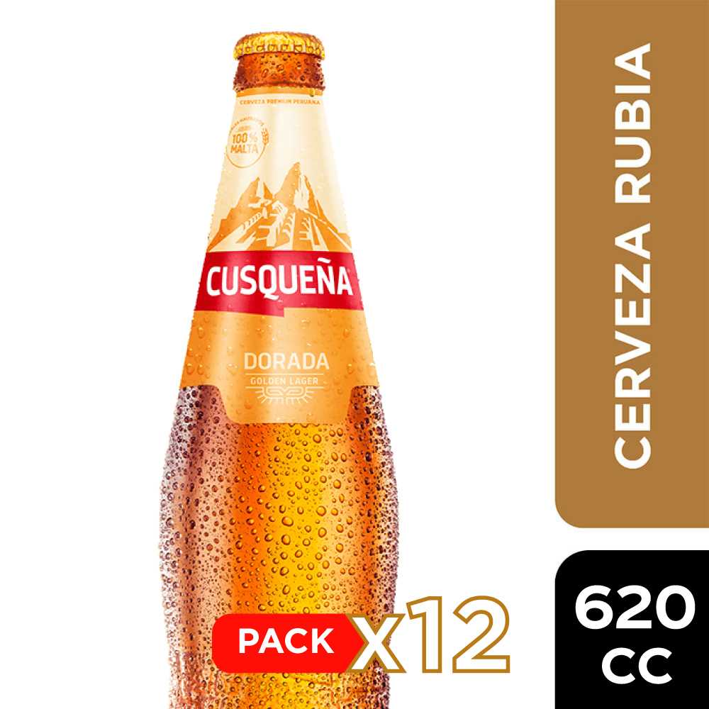 Cerveza cusqueña vidrio 12 x 620 cc