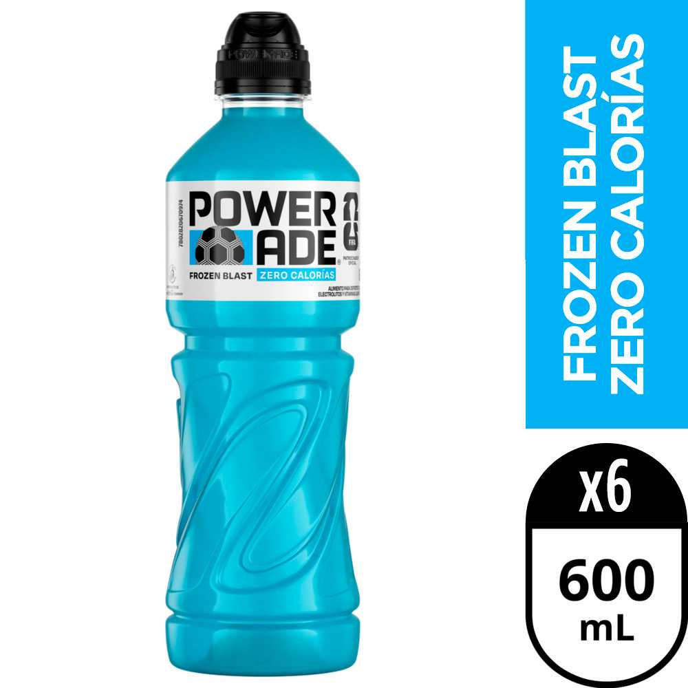 Powerade zero frozen blast 6 x 600 ml