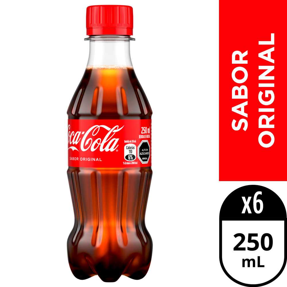 Coca-cola sabor original 6 x 250 ml