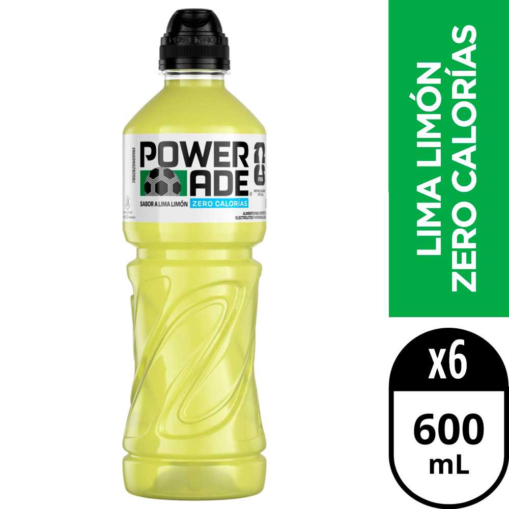 Powerade zero lima-limón 6 x 600 ml
