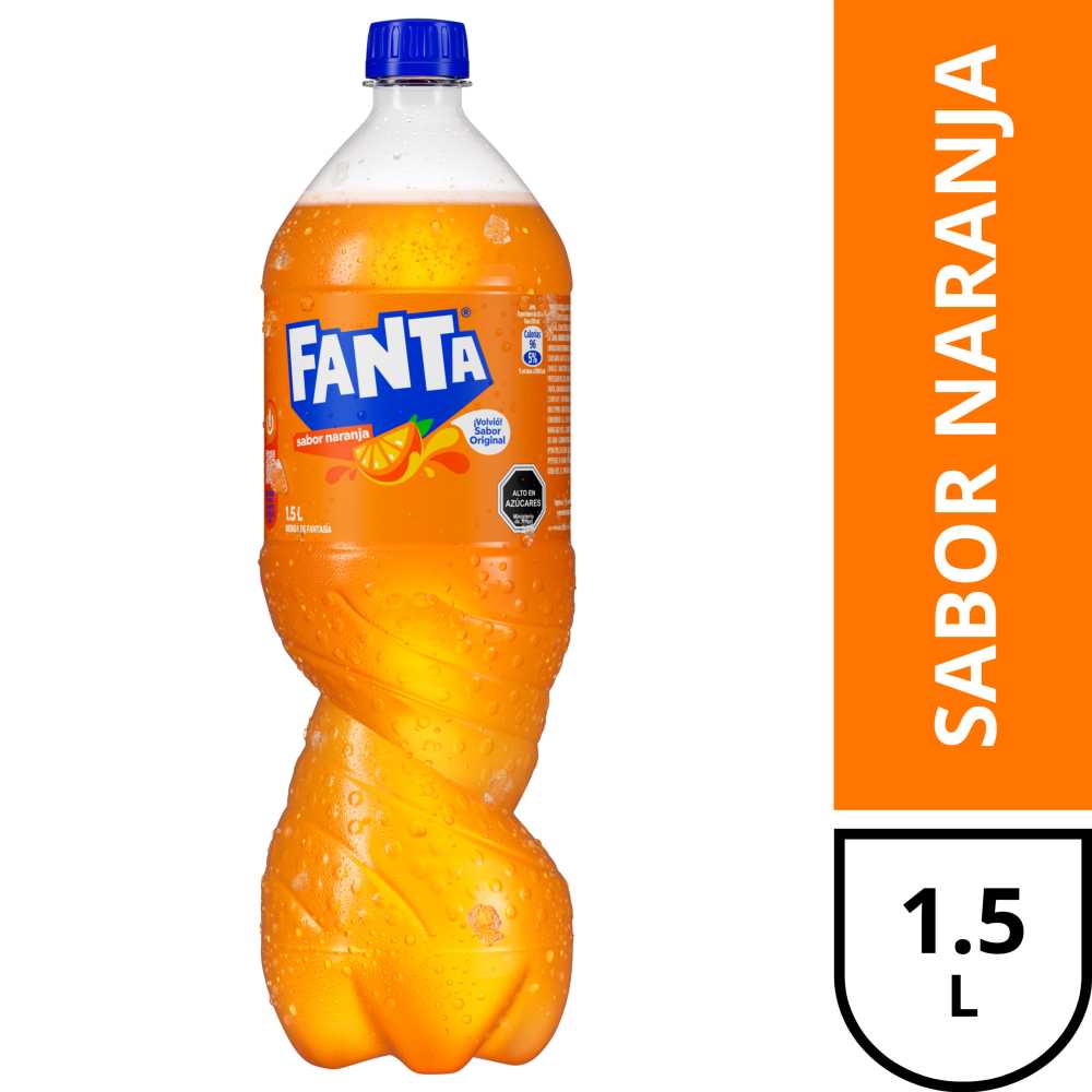 Fanta naranja full sugar 1.5 lt