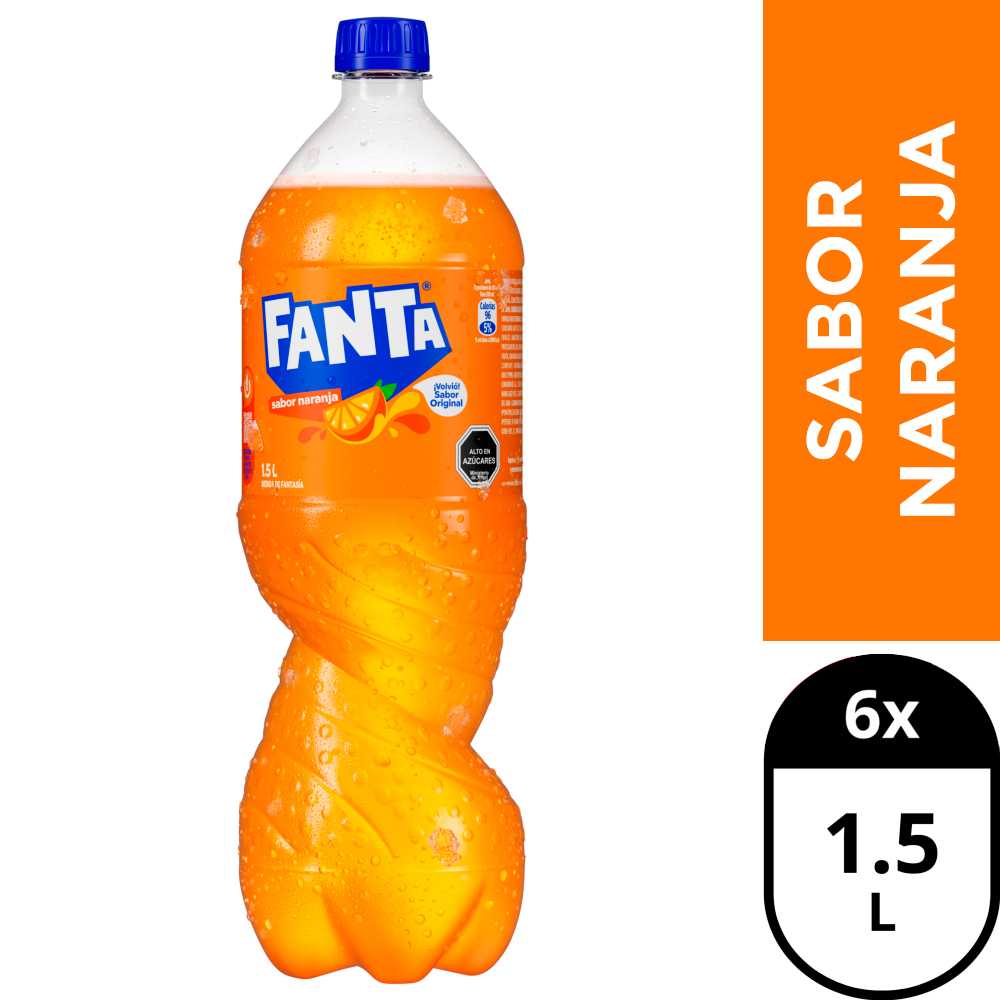 Fanta naranja 6 x 1,5 lt