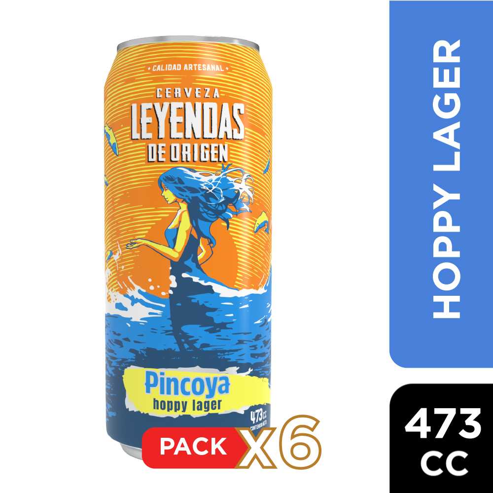 Cerveza leyendas de origen pincoya 6 x 473 cc