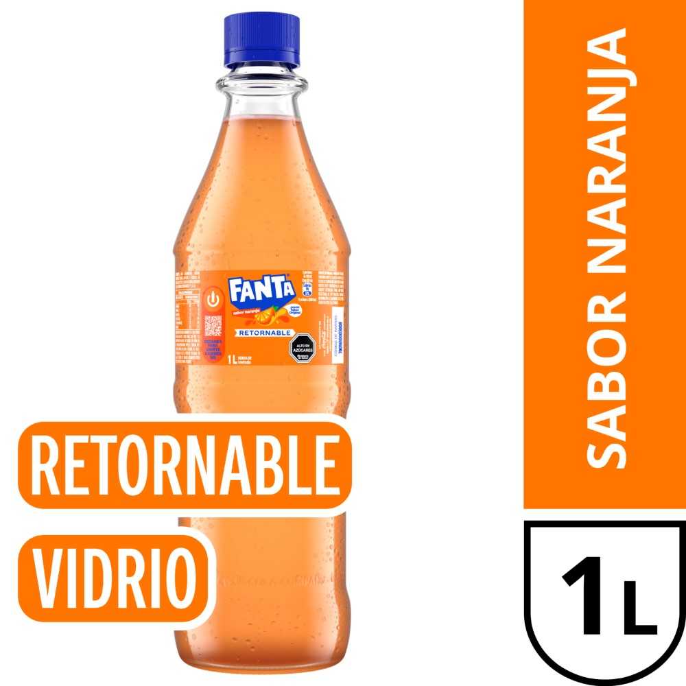 Fanta naranja full sugar vidrio retornable 1lt