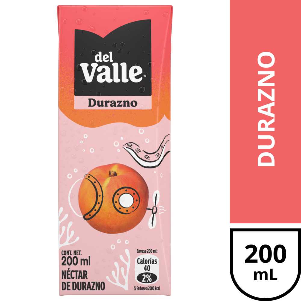 Del valle  durazno 6 x 200 ml