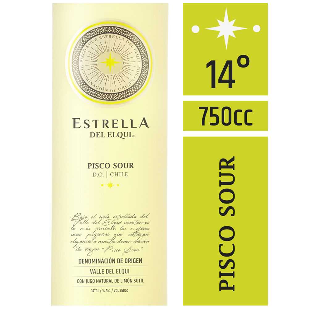 Estrella del elqui sour 750ml