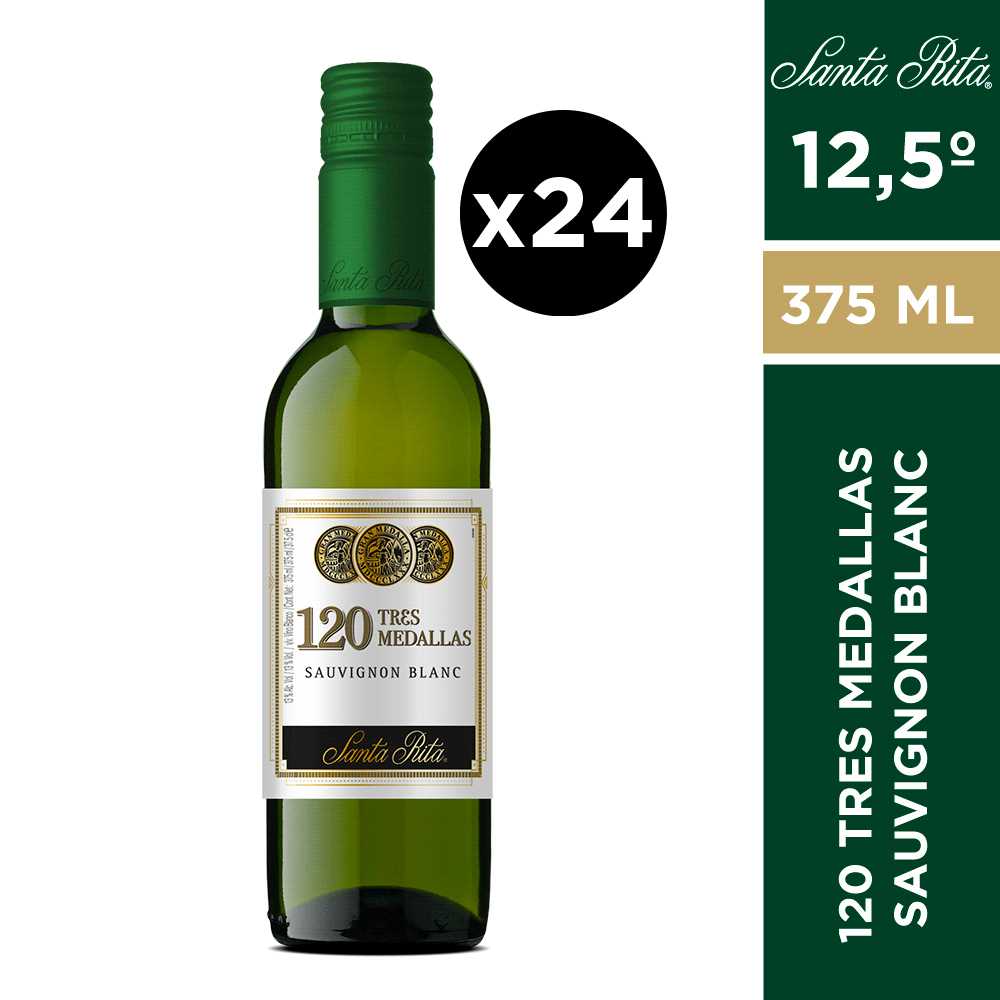 Vino 120 3 medallas sauvignon blanc 24 x 375 ml